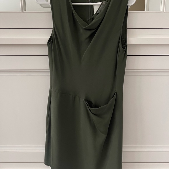 philip lim green dress Sleeveless Belted Midi Dress